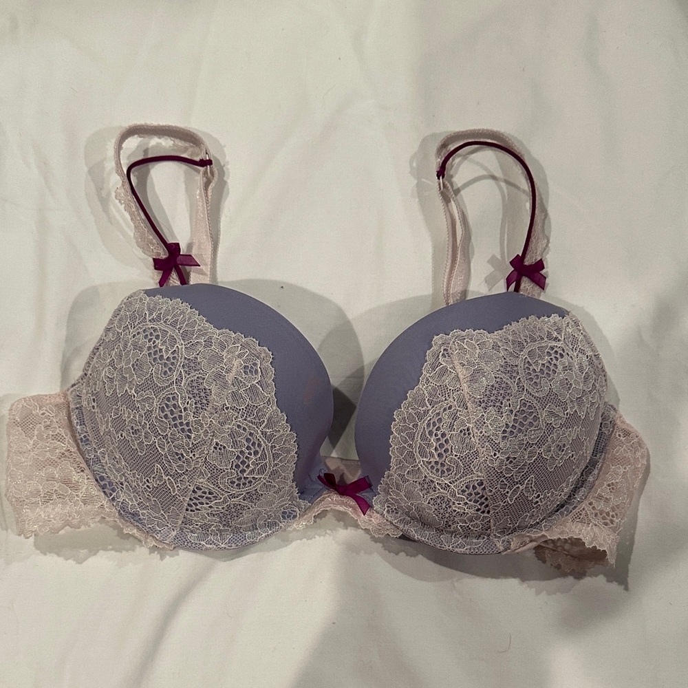 Victorias Secret | Lavender Lacey iridescent Dream Angel push up bra 34 C